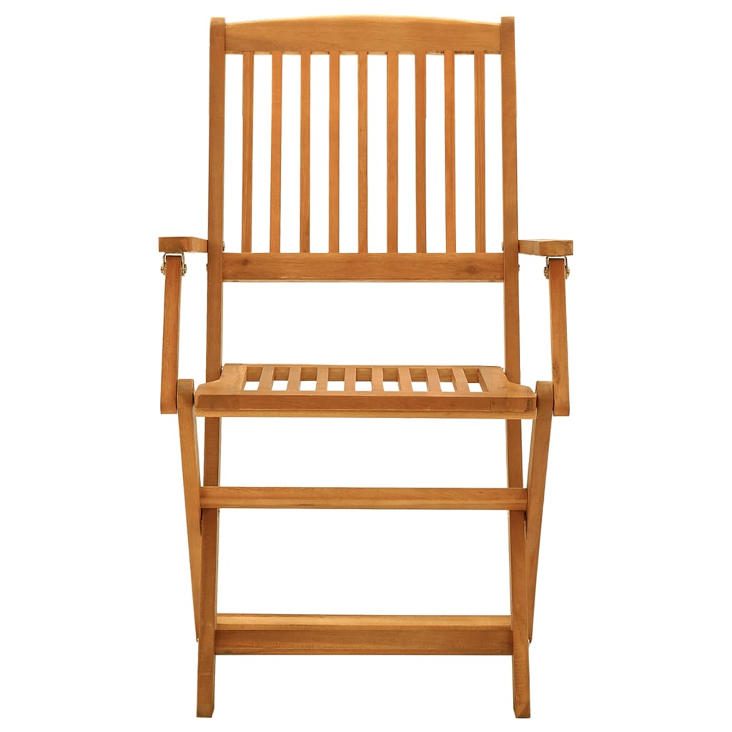 Juego de comedor de jardín 5 piezas madera maciza de acacia