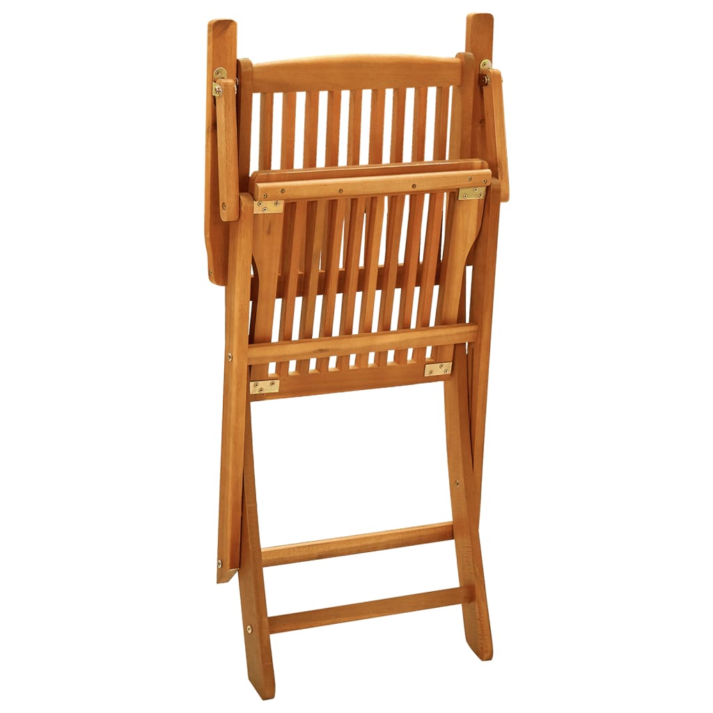 Juego de comedor de jardín 5 piezas madera maciza de acacia