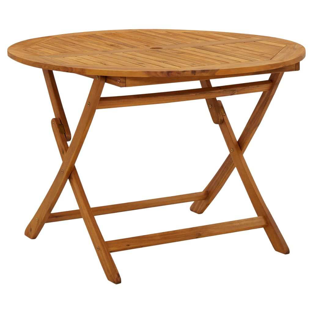 Juego de comedor de jardín 5 piezas madera maciza de acacia