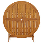 Juego de comedor de jardín 5 piezas madera maciza de acacia