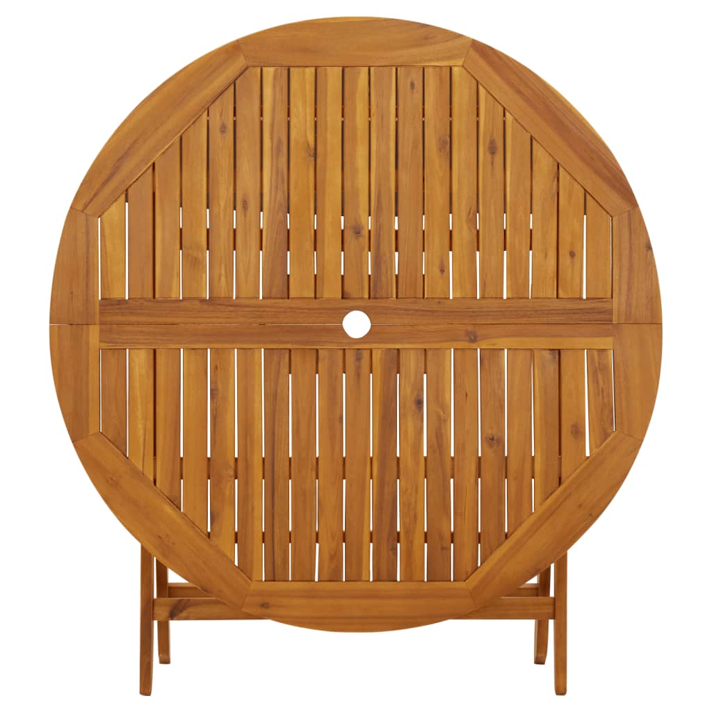 Juego de comedor de jardín 5 piezas madera maciza de acacia
