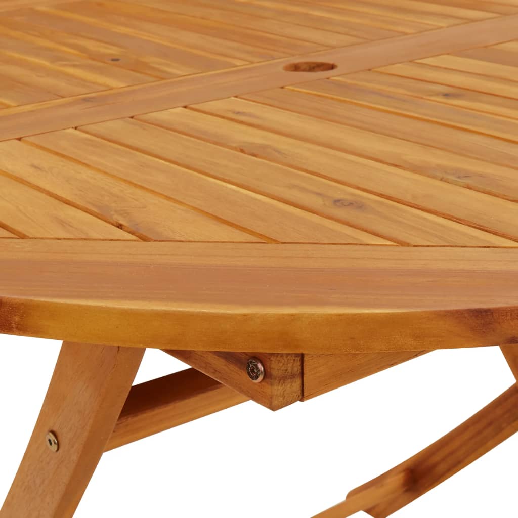 Juego de comedor de jardín 5 piezas madera maciza de acacia