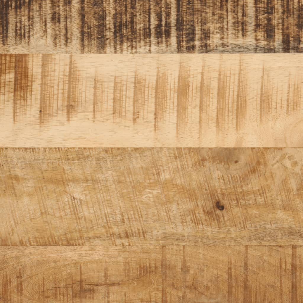 Mesas de centro apilables 3 pzas madera maciza mango y hierro