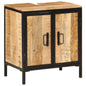 Mango wood and iron bathroom cabinet 55x35x60 cm