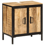 Mueble de baño madera maciza de mango y hierro 55x35x60 cm