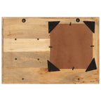 Espejo con estantes madera maciza de mango y vidrio 80x8x55 cm