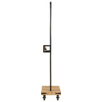 Perchero con ruedas madera maciza mango y hierro 90x35x190 cm