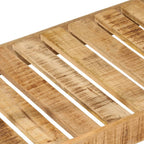 Perchero con ruedas madera maciza mango y hierro 90x35x190 cm