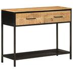 Mesa consola de madera maciza reciclada 110x35x76 cm
