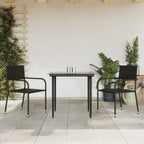 Juego comedor de jardín 3 piezas ratán sintético gris