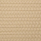 Cesta para ropa sucia algodón beige y blanco Ø55x36 cm