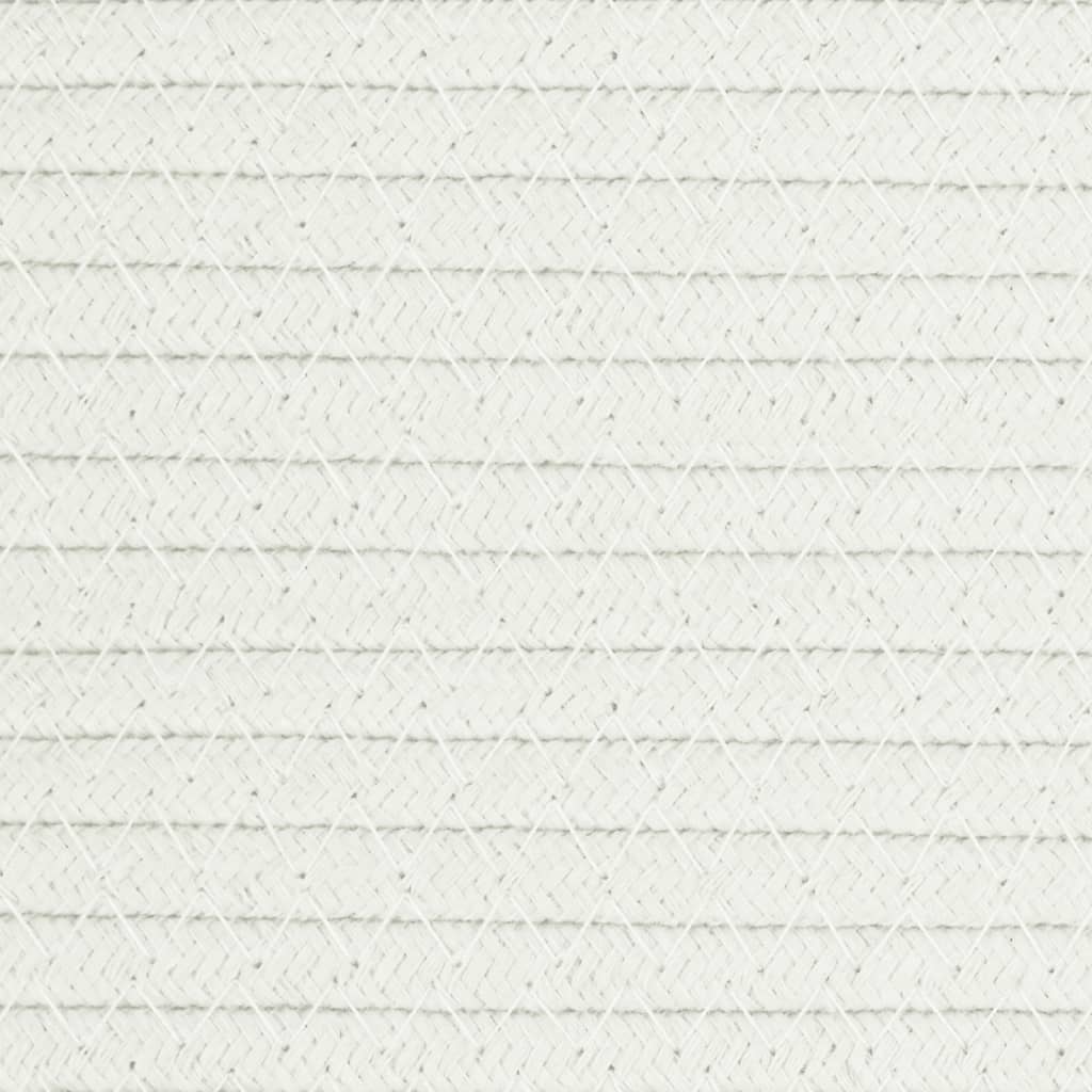 Cesta para ropa sucia algodón beige y blanco Ø55x36 cm