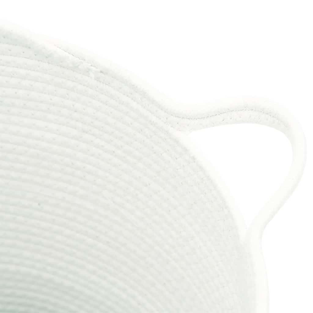 Cesta de almacenaje algodón blanco Ø38x36 cm