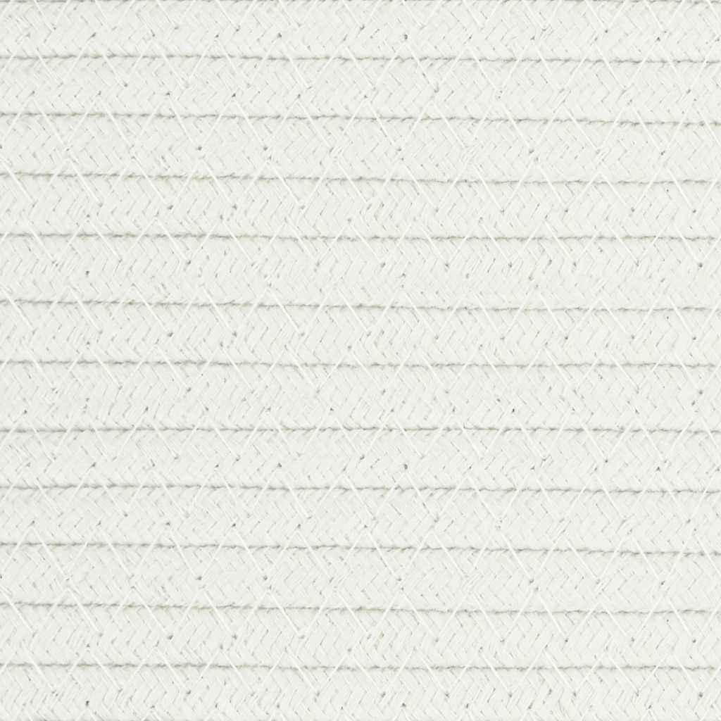 Cesta de almacenaje algodón blanco Ø38x36 cm