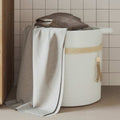 Cesta de almacenaje algodón blanco Ø38x36 cm