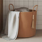 Cesta de almacenaje algodón blanco Ø38x36 cm