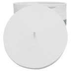 Cesta de almacenaje con tapa algodón blanco y negro Ø40x35 cm