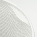 Cesta de almacenaje con tapa algodón blanco y negro Ø40x35 cm