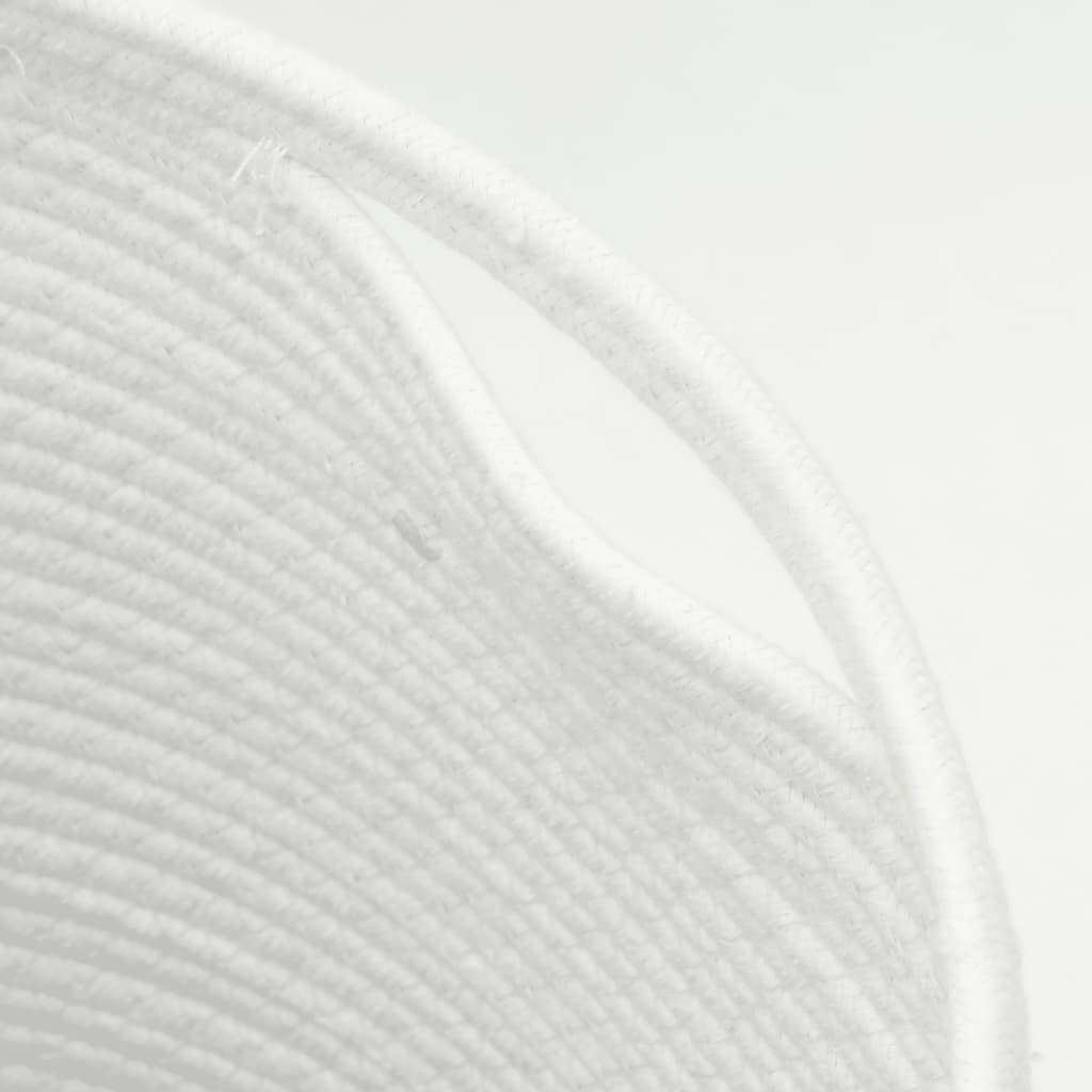Cesta de almacenaje con tapa algodón blanco y negro Ø40x35 cm