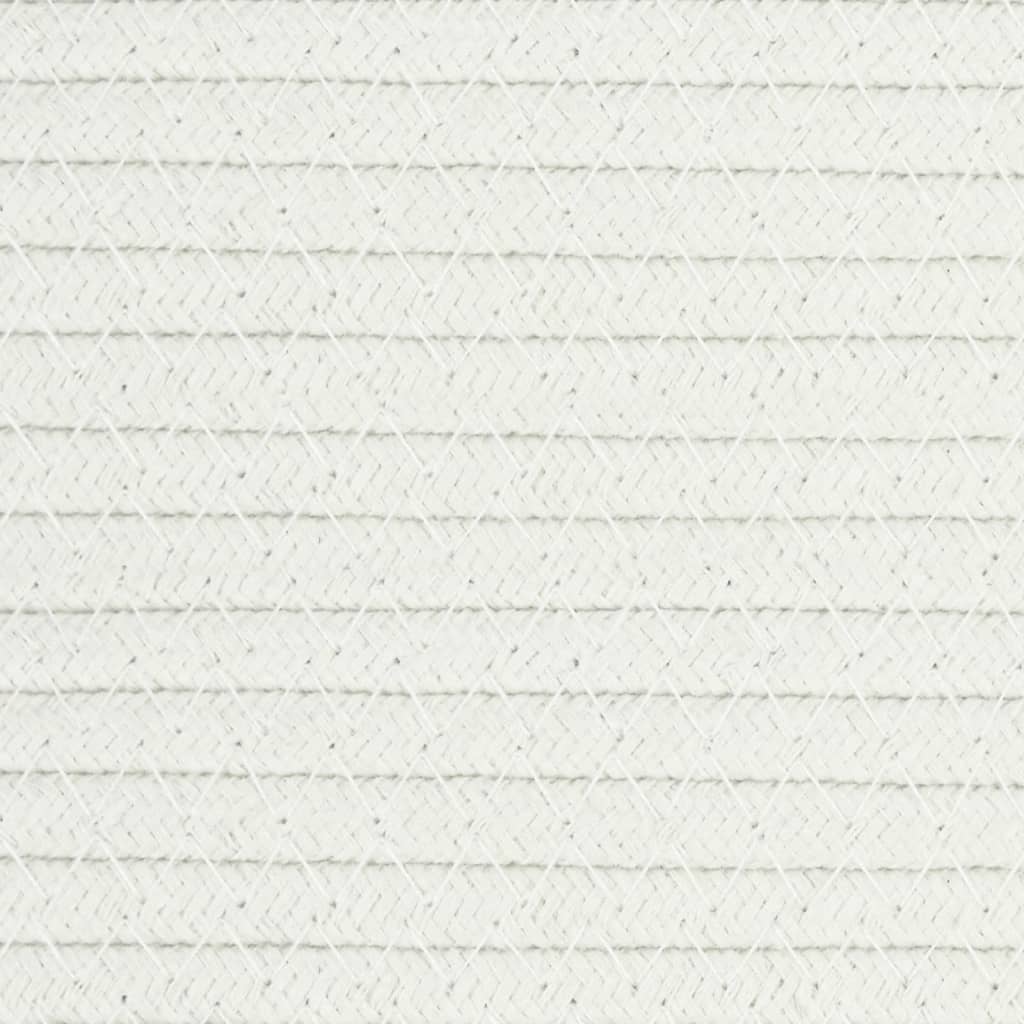 Cesta de almacenaje con tapa algodón blanco y negro Ø40x35 cm