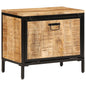 Rough Solid Mango Wood Shoe Cabinet 60x35x53 cm