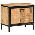 Zapatero de madera maciza de mango rugosa 60x35x53 cm