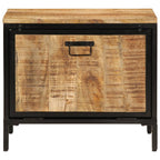 Zapatero de madera maciza de mango rugosa 60x35x53 cm