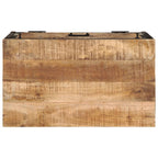 Zapatero de madera maciza de mango rugosa 60x35x53 cm