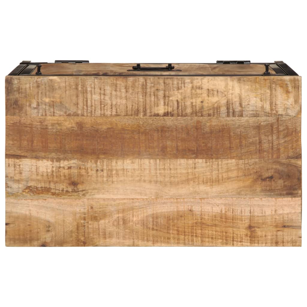 Zapatero de madera maciza de mango rugosa 60x35x53 cm