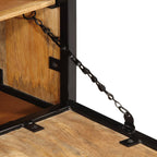 Zapatero de madera maciza de mango rugosa 60x35x53 cm