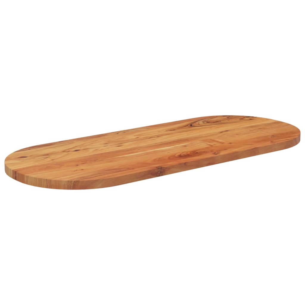 Tablero de mesa ovalado madera maciza de acacia 100x40x2,5 cm