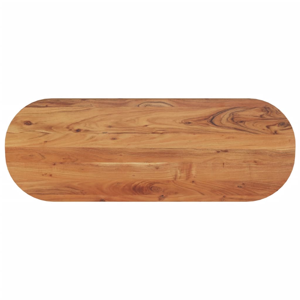 Tablero de mesa ovalado madera maciza de acacia 100x40x2,5 cm