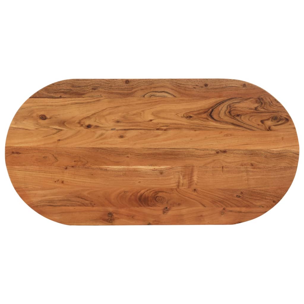 Tablero de mesa ovalado madera maciza de acacia 100x40x2,5 cm
