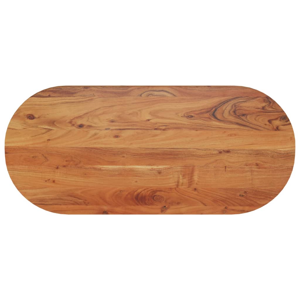 Tablero de mesa ovalado madera maciza de acacia 100x40x2,5 cm