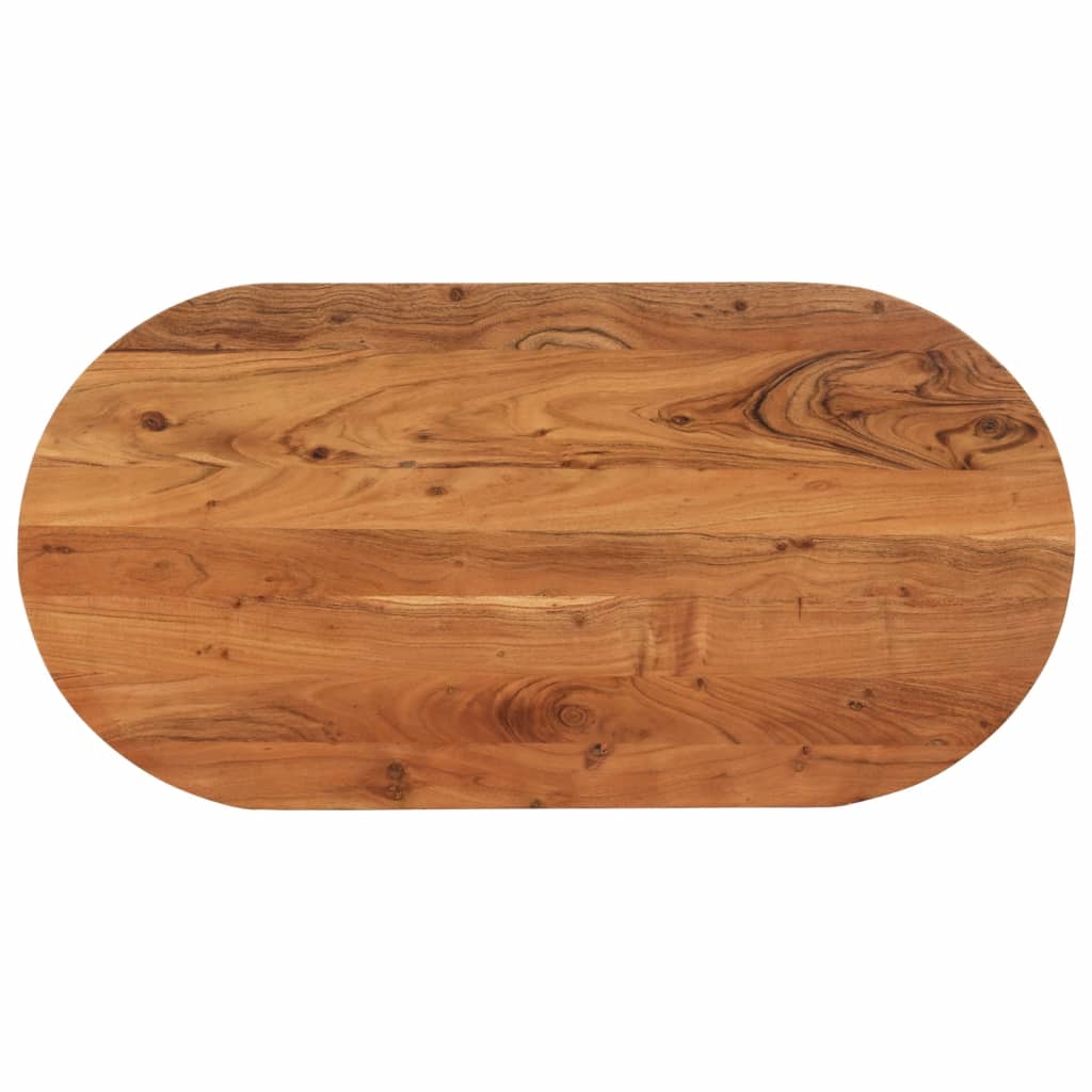 Tablero de mesa ovalado madera maciza de acacia 100x40x2,5 cm