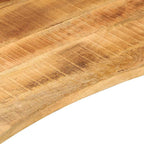 Tablero escritorio con curva madera mango rugosa 100x50x2,5 cm