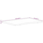 Tablero escritorio con curva madera mango rugosa 100x50x2,5 cm