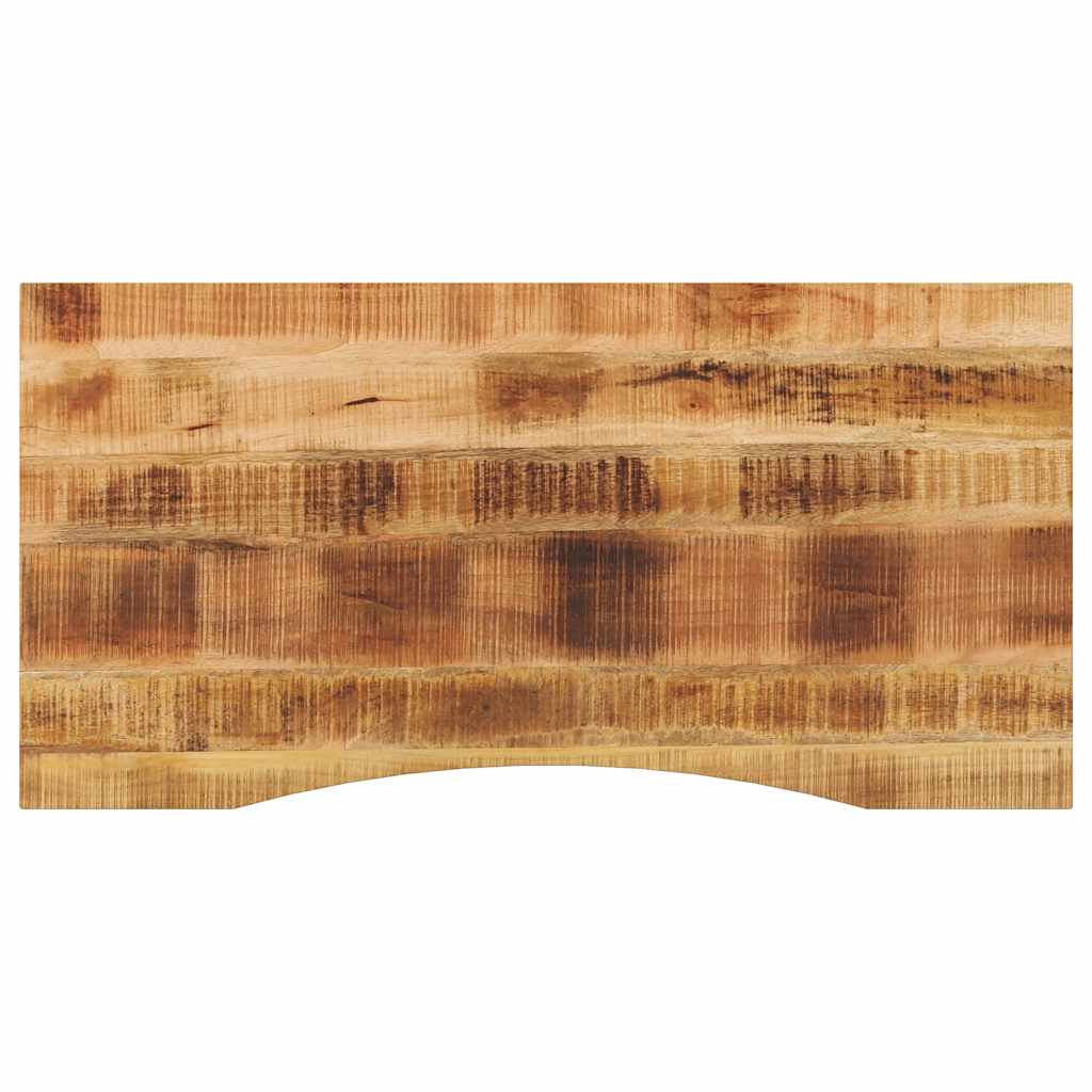 Tablero escritorio con curva madera mango rugosa 100x50x2,5 cm