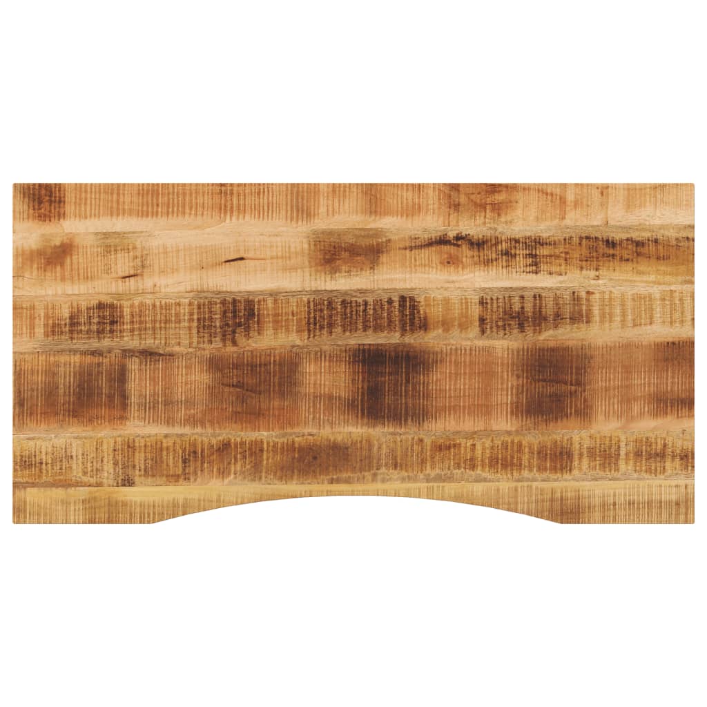 Tablero escritorio con curva madera mango rugosa 100x50x2,5 cm
