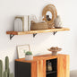 Estante pared rectangular madera acacia borde vivo 100x20x2,5cm