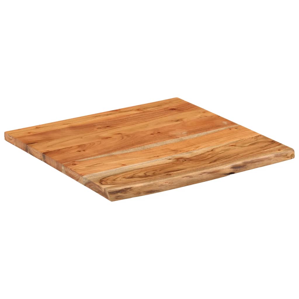 Estante pared cuadrado madera de acacia borde vivo 40x40x2,5 cm