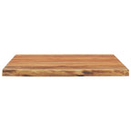 Estante pared cuadrado madera de acacia borde vivo 40x40x2,5 cm