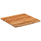 Tablero cuadrado madera maciza acacia borde vivo 80x80x2,5 cm