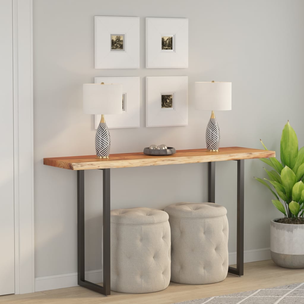 Tablero de mesa rectangular acacia borde vivo 40x40x2,5 cm