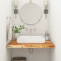 Encimera de baño rectangular madera maciza acacia 100x60x2,5 cm