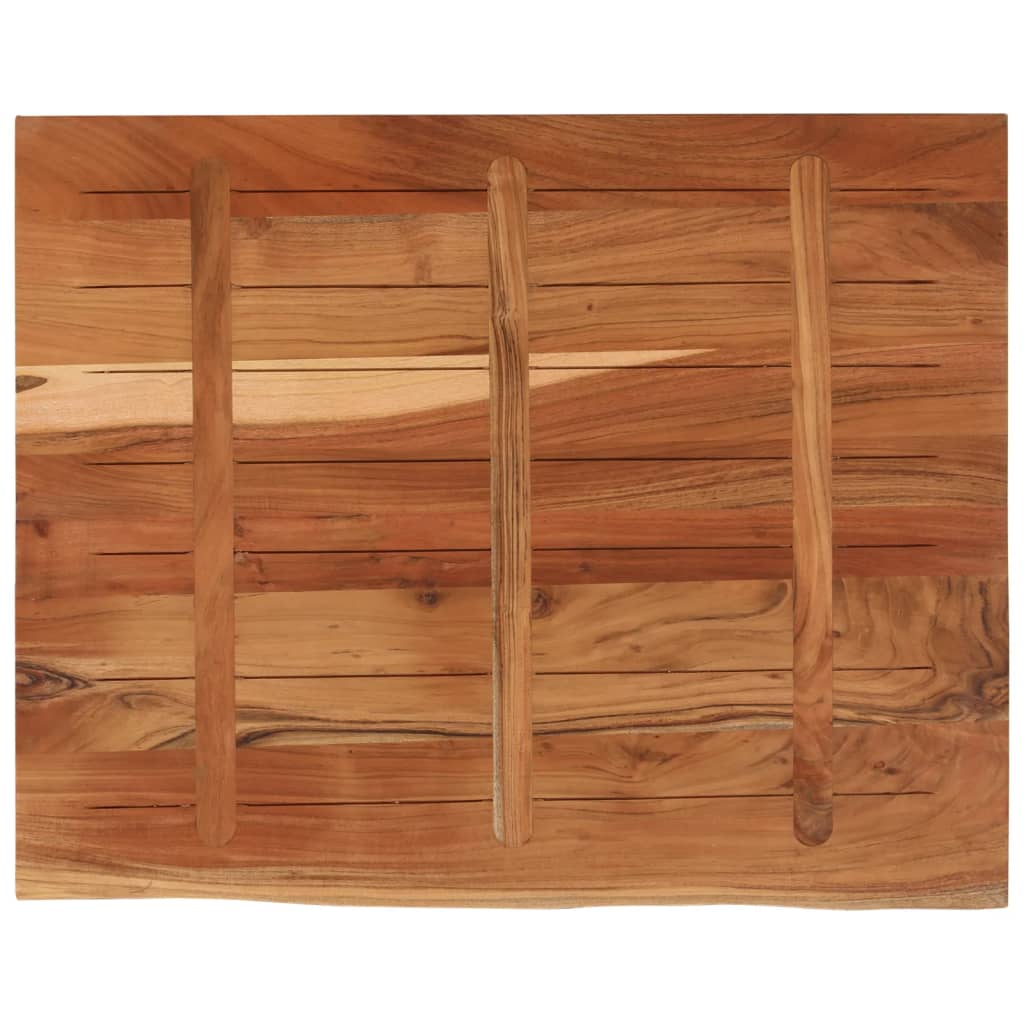 Tablero rectangular madera de acacia borde vivo 100x80x3,8 cm