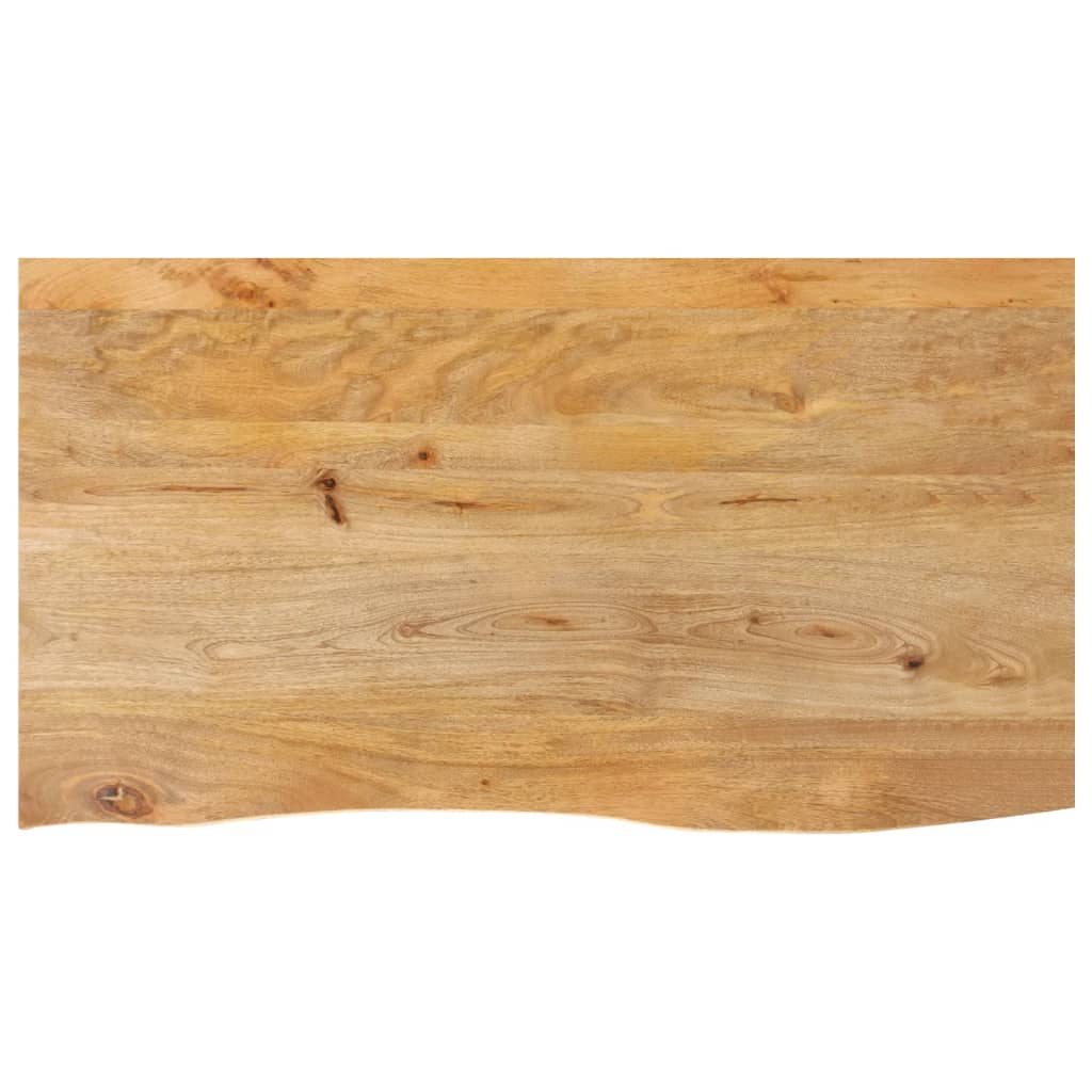 Tablero de mesa borde natural madera maciza mango 100x20x2,5 cm