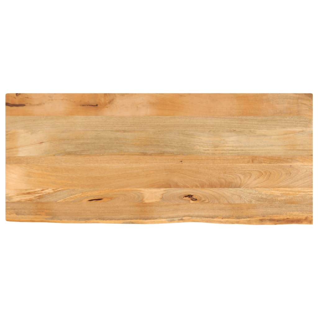 Tablero de mesa borde natural madera maciza mango 100x20x2,5 cm