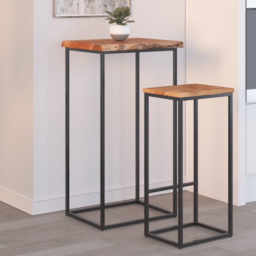Tablero de mesa rectangular acacia borde vivo 40x40x2,5 cm
