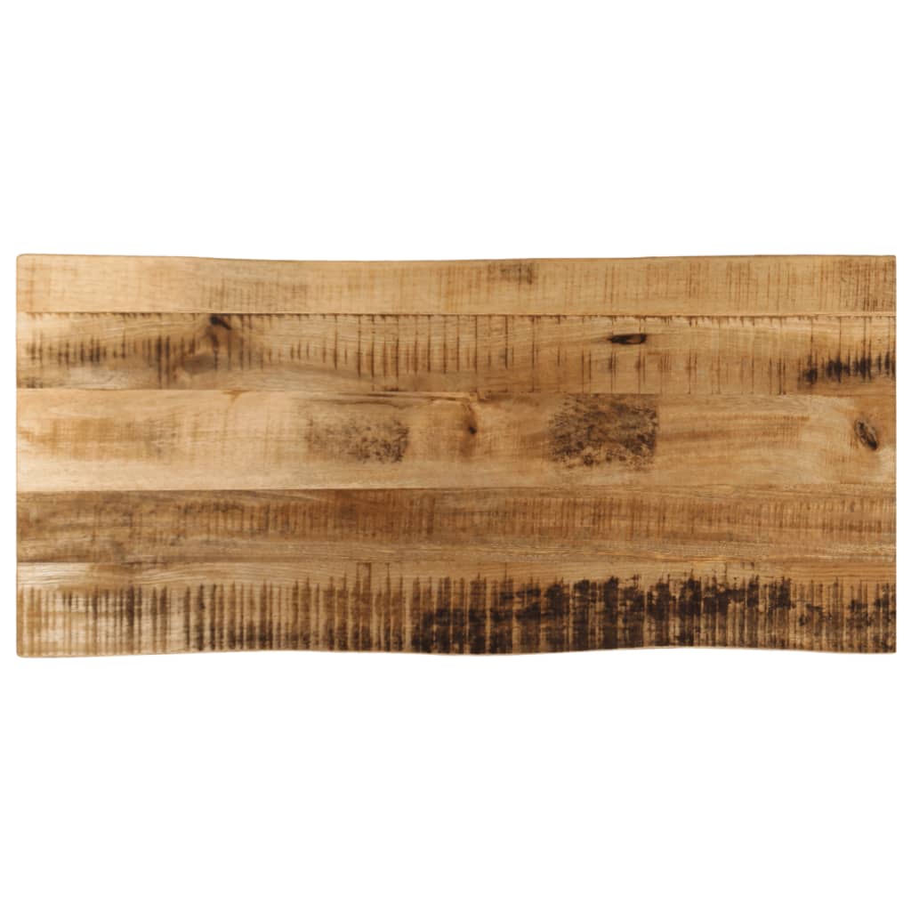 Tablero de mesa borde natural madera maciza mango 100x20x2,5 cm